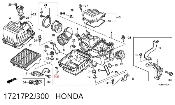  17217P2J300 Honda