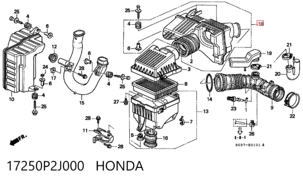  17250P2J000 Honda