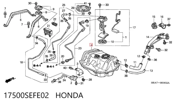 Depósito de gasolina 17500SEFE02 Honda