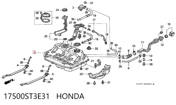 Depósito de gasolina 17500ST3E31 Honda