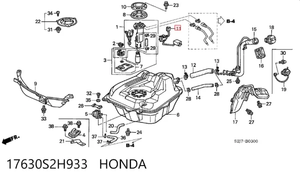 Aforador 17630S2H933 Honda