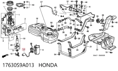Aforador de nivel de combustible HONDA 17630S9A013
