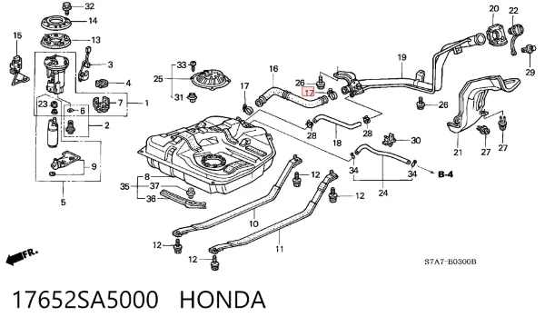  17652SA5000 Honda