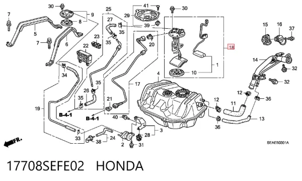 Aforador 17708SEFE02 Honda