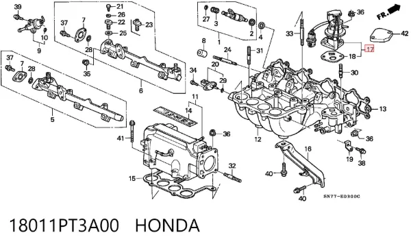 Válvula EGR 18011PT3A00 Honda
