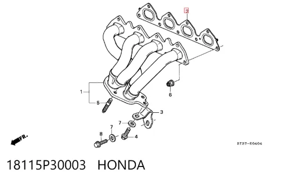 Junta colector escape 18115P30003 Honda