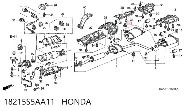 Soporte escape 18215S5AA11 Honda