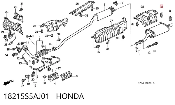 Soporte escape 18215S5AJ01 Honda