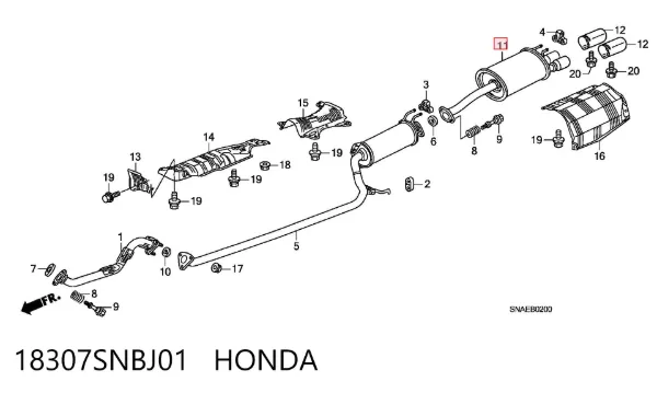 Silenciador trasero Honda Civic VIII