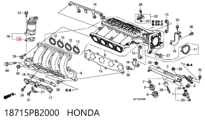 Junta de válvula EGR HONDA 18715PB2000