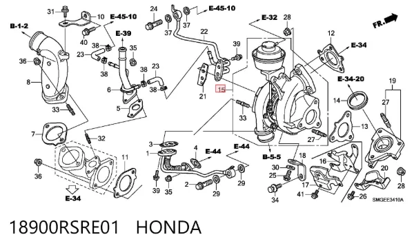 Turbocompresor 18900RSRE01 Honda