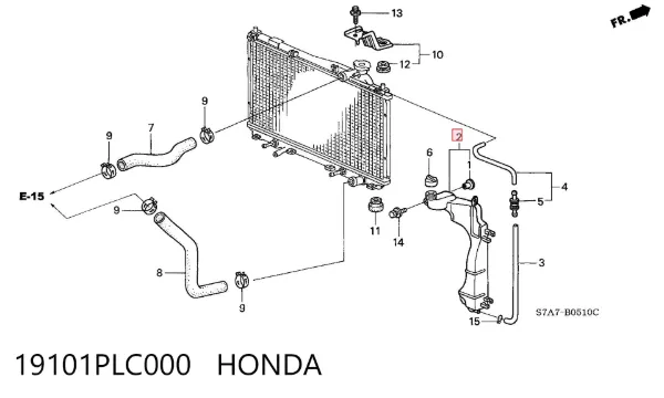 Vaso de expansión 19101PLC000 Honda