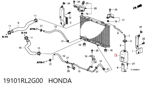Vaso de expansión Honda Accord VIII