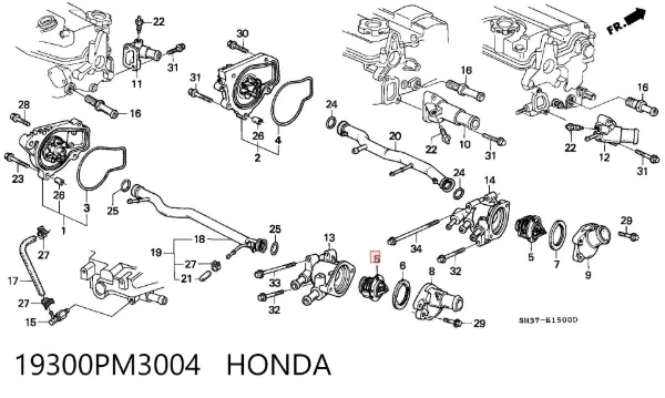 Termostato 19300PM3004 Honda