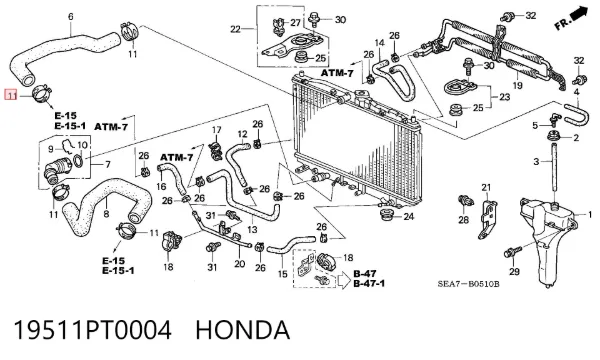  19511PT0004 Honda