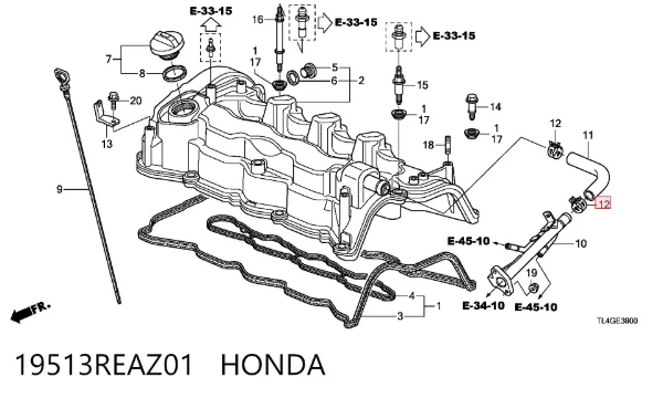  19513REAZ01 Honda