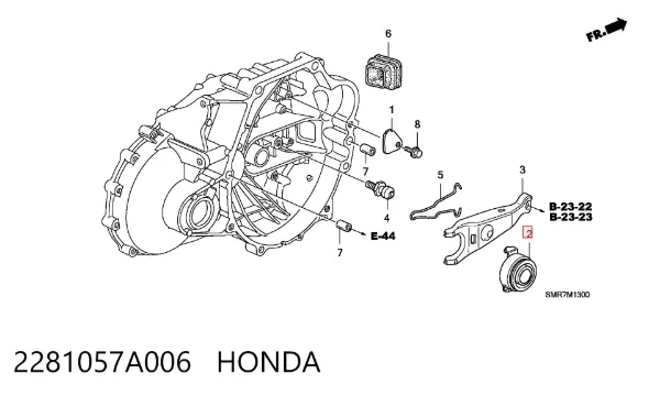 Cojinete de embrague 2281057A006 Honda