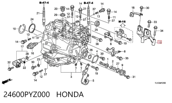  24600PYZ000 Honda
