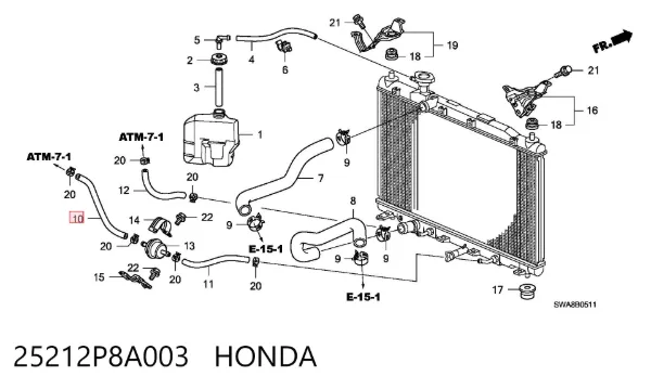  25212P8A003 Honda
