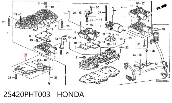 Filtro de transmisión automática 25420PHT003 Honda