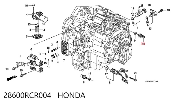 Sensor de presión de aceite 28600RCR004 Honda