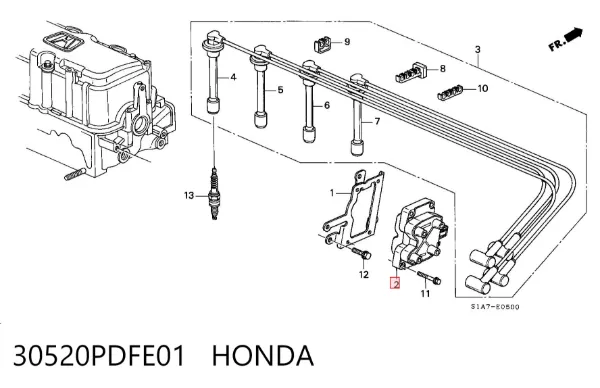 Bobina 30520PDFE01 Honda