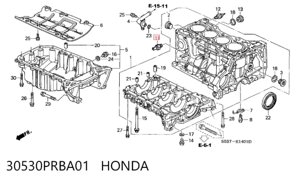 Sensor de detonacion 30530PRBA01 Honda
