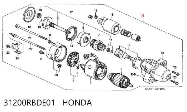 Motor de arranque 31200RBDE01 Honda
