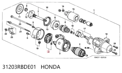 Portaescobillas de arranque HONDA 31203RBDE01