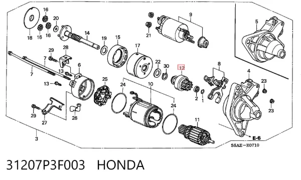 Bendix 31207P3F003 Honda