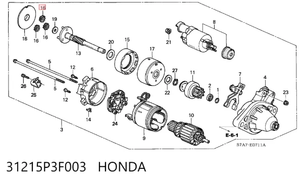  31215P3F003 Honda