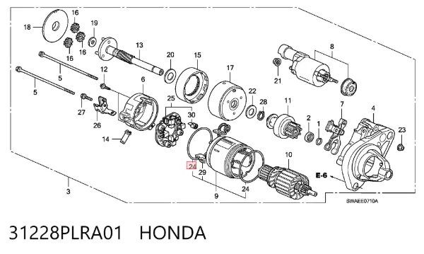  31228PLRA01 Honda