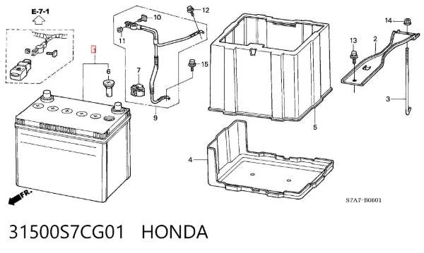 Batería 31500S7CG01 Honda