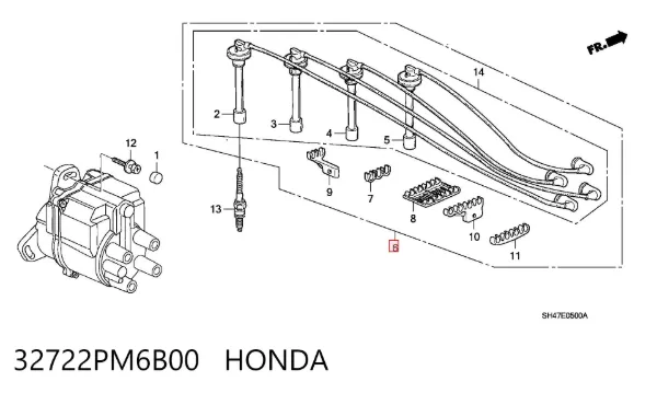 Cables de bujías 32722PM6B00 Honda