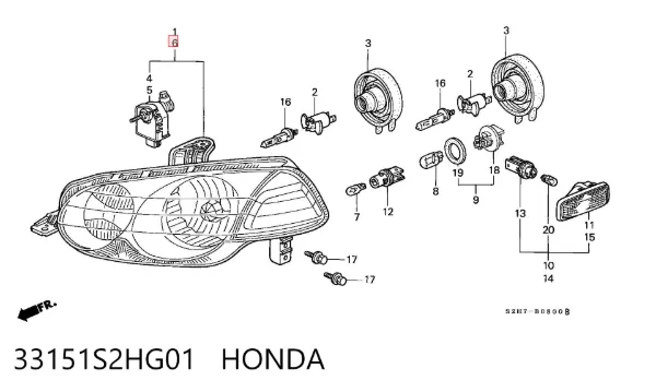 Faro izquierdo Honda HR-V GH
