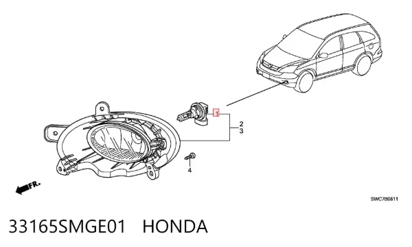 Bombilla 33165SMGE01 Honda