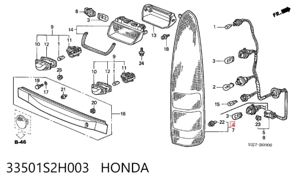Piloto trasero derecho Honda HR-V GH