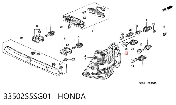  33502S5SG01 Honda
