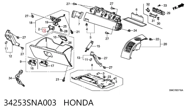  34253SNA003 Honda