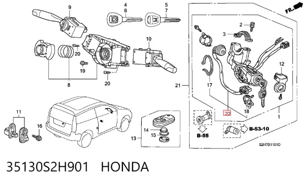 Conmutador de arranque Honda HR-V GH