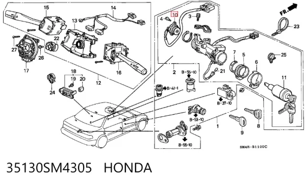 Conmutador de arranque 35130SM4305 Honda
