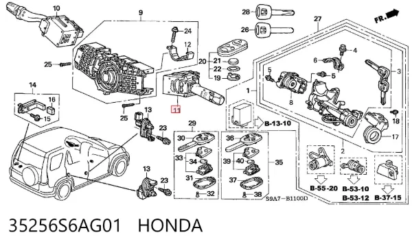 Filtro de habitáculo 35256S6AG01 Honda