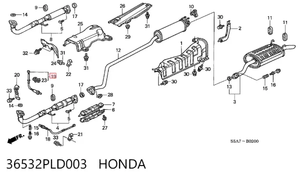 Sonda lambda 36532PLD003 Honda
