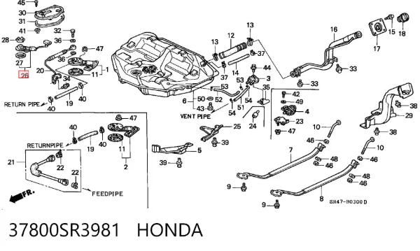 Aforador 37800SR3981 Honda