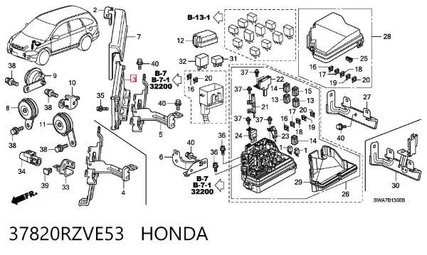  37820RZVE53 Honda