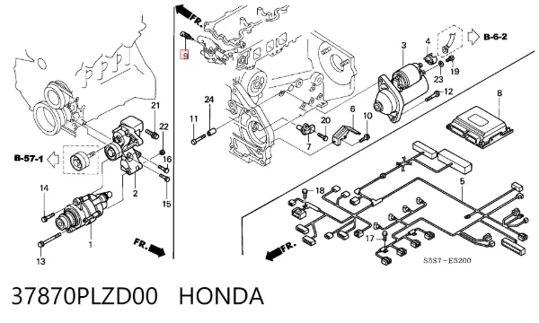 Sensor de temperatura 37870PLZD00 Honda