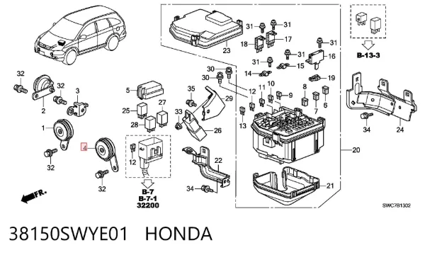 Claxon Honda CR-V III