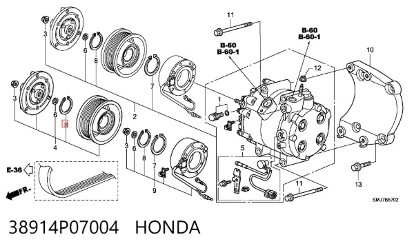  38914P07004 Honda