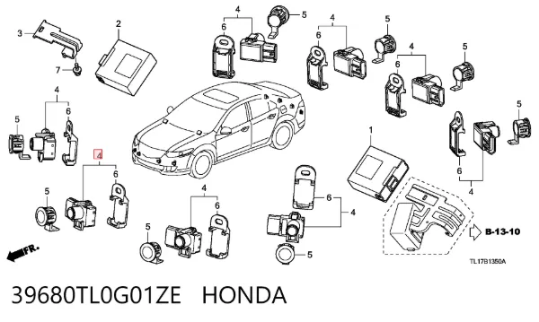 Sensor de estacionamiento delantero 39680TL0G01ZE Honda