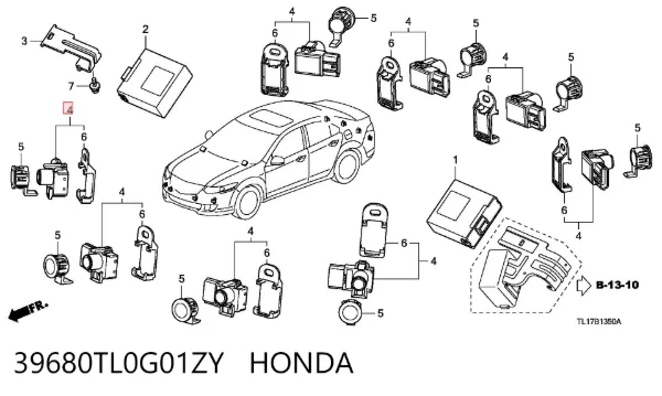 Sensor de estacionamiento delantero 39680TL0G01ZY Honda